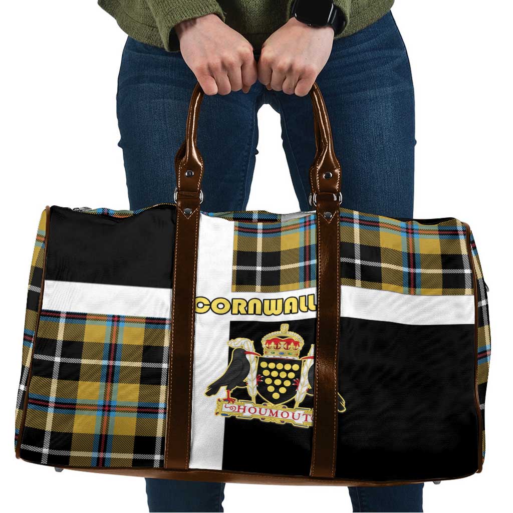 Cornwall Travel Bag Coat Of Arms - Cornish Tartan - Wonder Print Shop