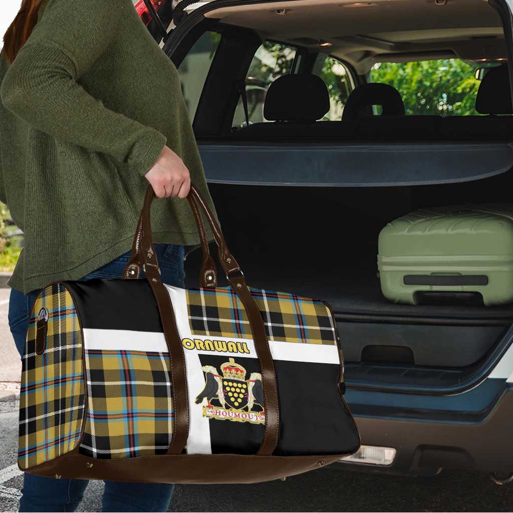 Cornwall Travel Bag Coat Of Arms - Cornish Tartan - Wonder Print Shop