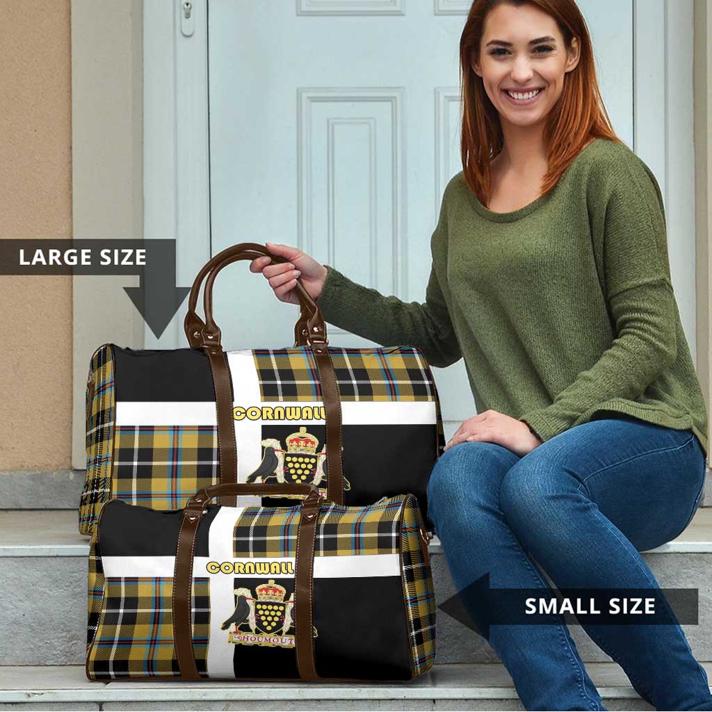Cornwall Travel Bag Coat Of Arms - Cornish Tartan - Wonder Print Shop