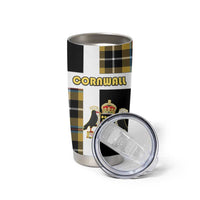 Personalized Cornwall Tumbler Cup Coat Of Arms - Cornish Tartan - Wonder Print Shop