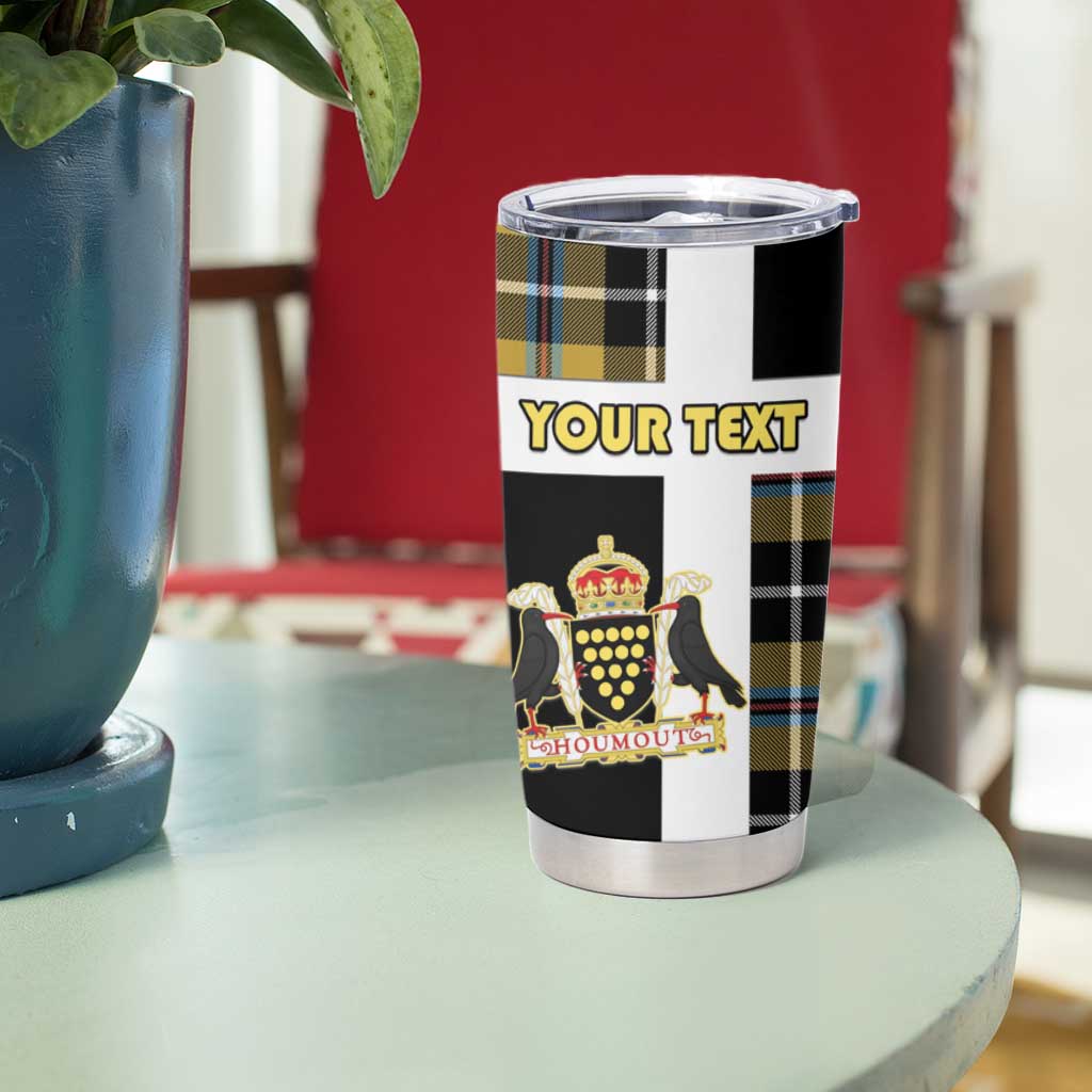 Personalized Cornwall Tumbler Cup Coat Of Arms - Cornish Tartan - Wonder Print Shop