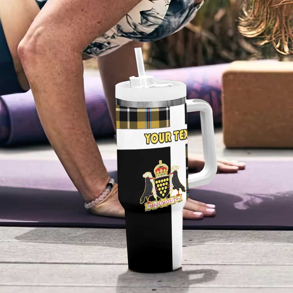 Personalized Cornwall Tumbler With Handle Coat Of Arms - Cornish Tartan - Wonder Print Shop