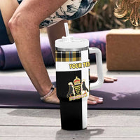 Personalized Cornwall Tumbler With Handle Coat Of Arms - Cornish Tartan - Wonder Print Shop