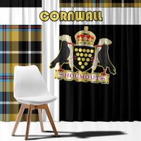 Cornwall Window Curtain Coat Of Arms - Cornish Tartan - Wonder Print Shop