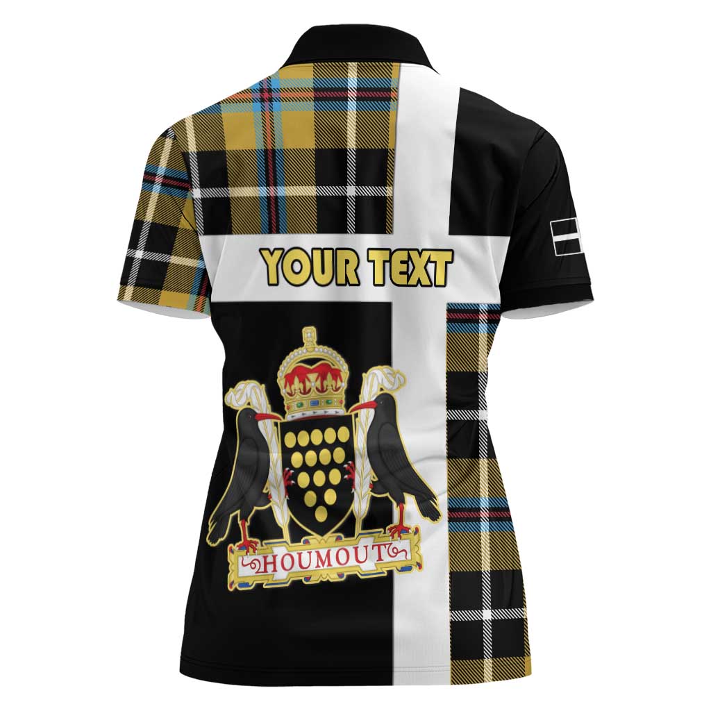 Personalized Cornwall Women Polo Shirt Coat Of Arms - Cornish Tartan - Wonder Print Shop