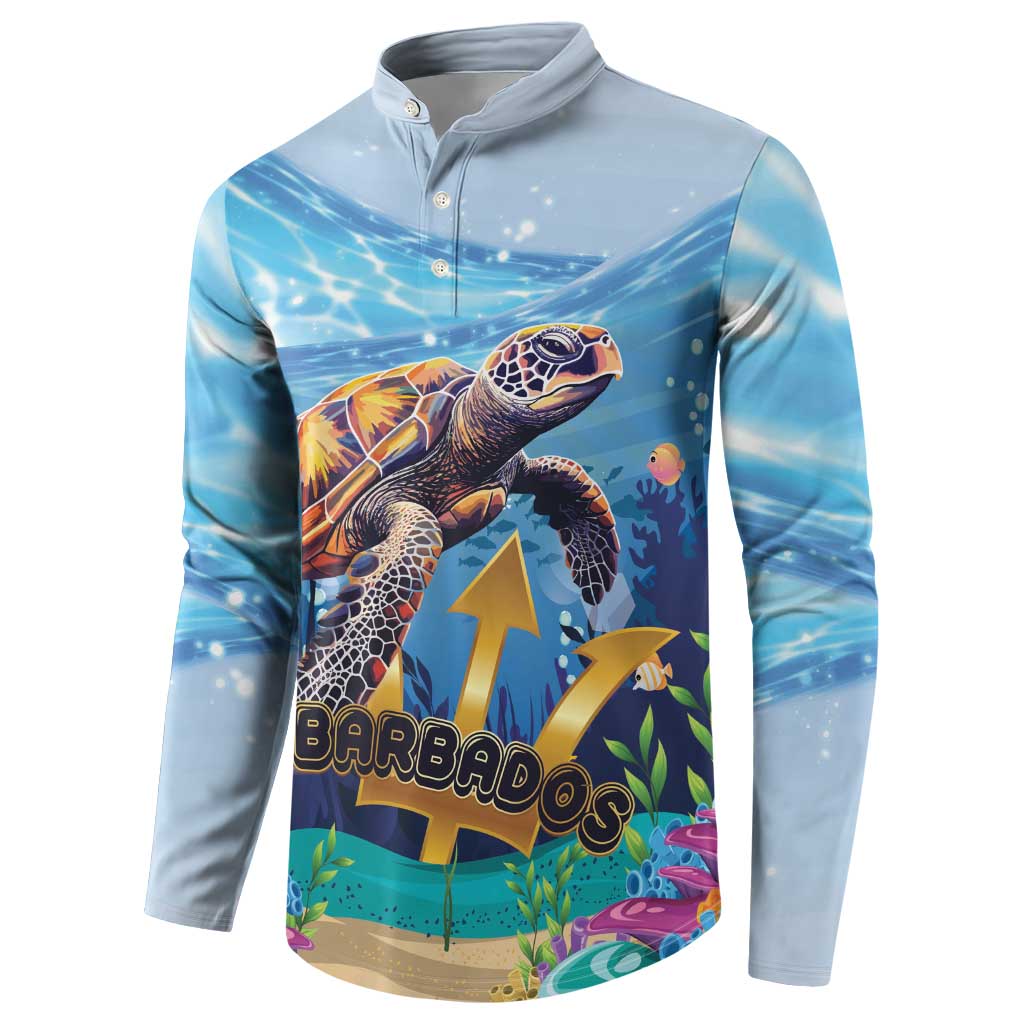 Personalised Barbados Sea Turtle Button Sweatshirt Ocean Style - Wonder Print Shop