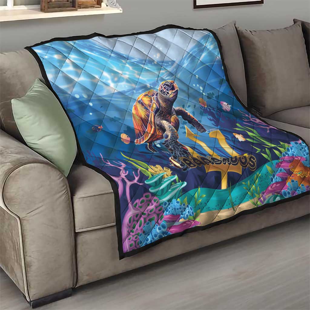 Barbados Sea Turtle Quilt Ocean Style - Wonder Print Shop