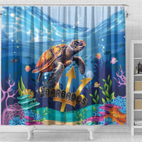 Barbados Sea Turtle Shower Curtain Ocean Style