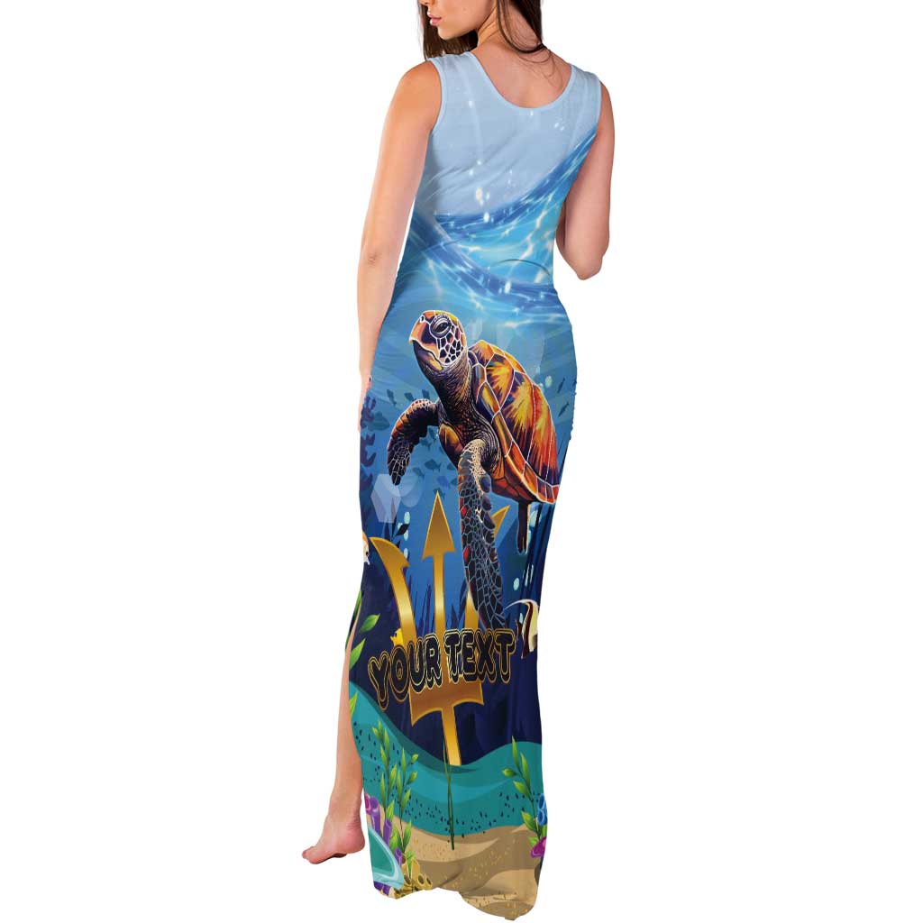 Personalised Barbados Sea Turtle Tank Maxi Dress Ocean Style - Wonder Print Shop