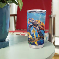 Personalised Barbados Sea Turtle Tumbler Cup Ocean Style - Wonder Print Shop