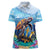 Personalised Barbados Sea Turtle Women Polo Shirt Ocean Style - Wonder Print Shop