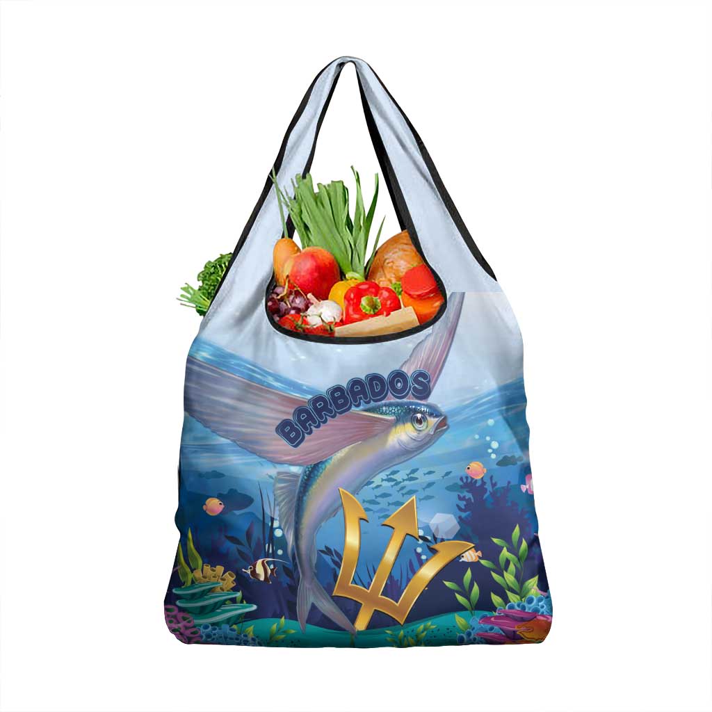 Barbados Flying Fish Grocery Bag Ocean Style