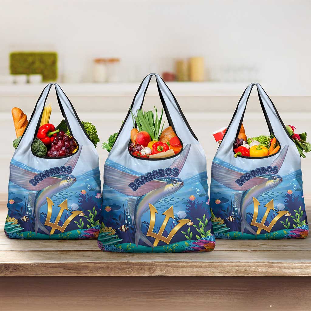 Barbados Flying Fish Grocery Bag Ocean Style