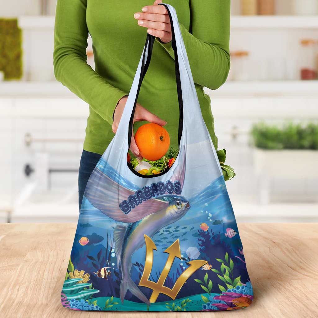 Barbados Flying Fish Grocery Bag Ocean Style