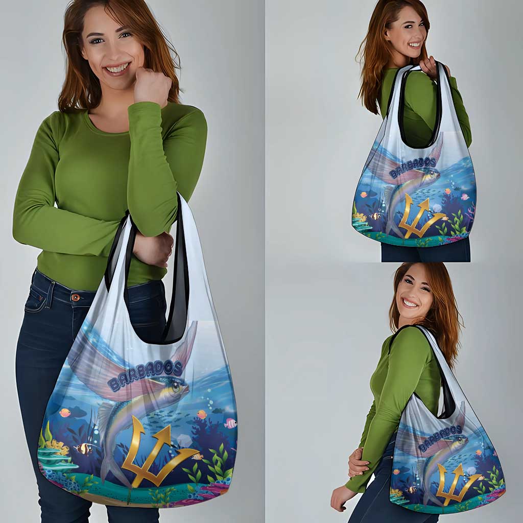Barbados Flying Fish Grocery Bag Ocean Style