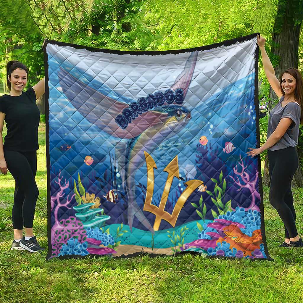 Barbados Flying Fish Quilt Ocean Style - Wonder Print Shop