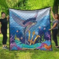 Barbados Flying Fish Quilt Ocean Style - Wonder Print Shop