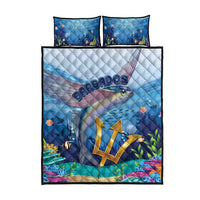 Barbados Flying Fish Quilt Bed Set Ocean Style - Wonder Print Shop
