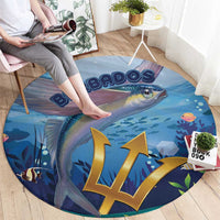 Barbados Flying Fish Round Carpet Ocean Style