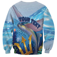 Personalised Barbados Flying Fish Sweatshirt Ocean Style - Wonder Print Shop