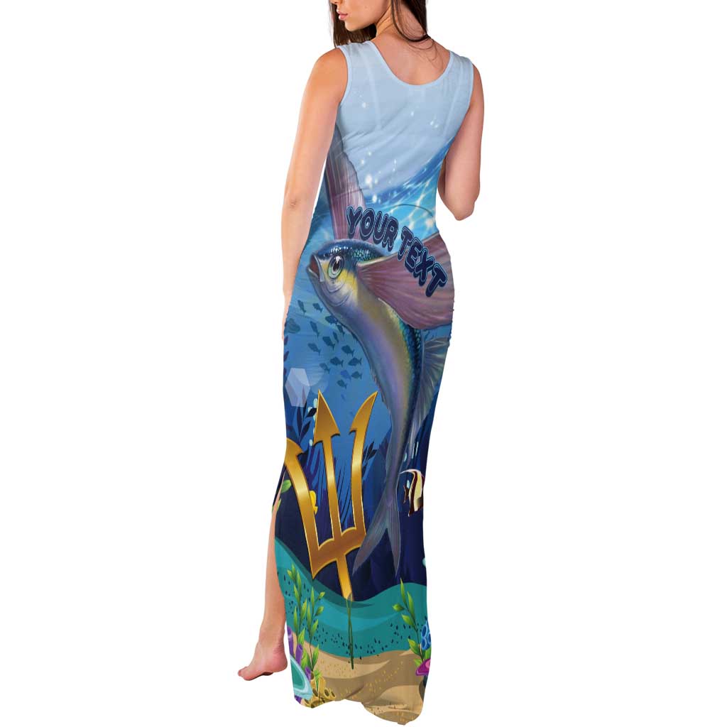 Personalised Barbados Flying Fish Tank Maxi Dress Ocean Style - Wonder Print Shop