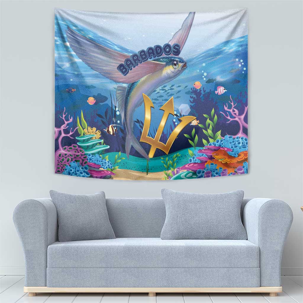 Barbados Flying Fish Tapestry Ocean Style - Wonder Print Shop