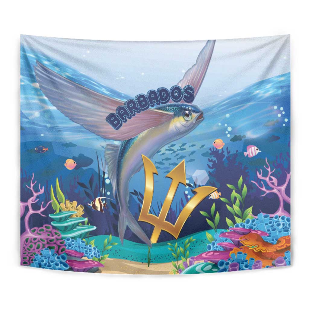 Barbados Flying Fish Tapestry Ocean Style - Wonder Print Shop