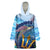 Personalised Barbados Flying Fish Wearable Blanket Hoodie Ocean Style - Wonder Print Shop