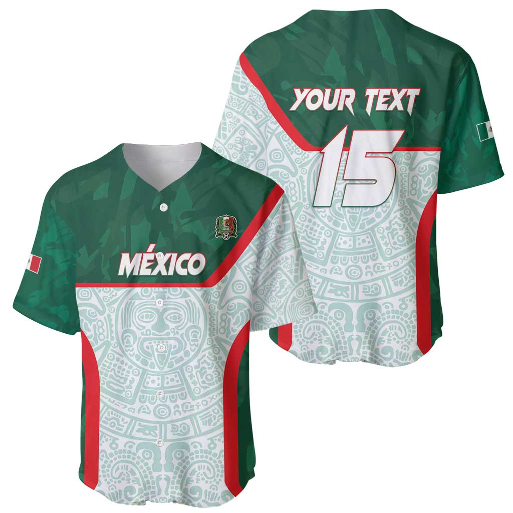 Custom Mexico Football Baseball Jersey Aztec Pattern - Wonder Print Shop