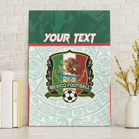 Custom Mexico Football Canvas Wall Art Aztec Pattern - Wonder Print Shop