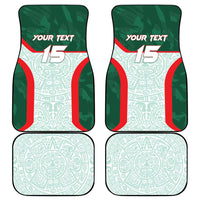 Custom Mexico Football Car Mats Aztec Pattern - Wonder Print Shop