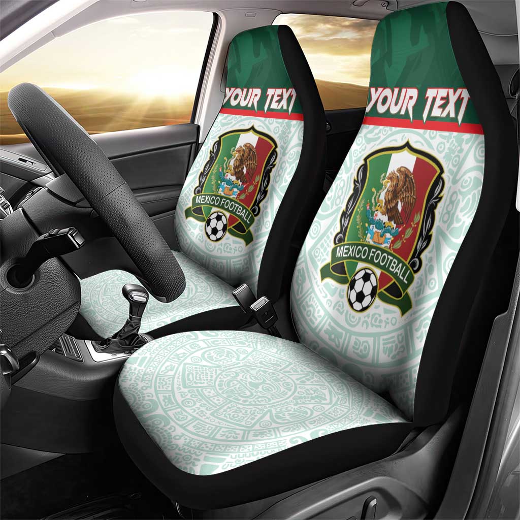 Custom Mexico Football Car Seat Cover Aztec Pattern - Wonder Print Shop