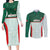 Custom Mexico Football Couples Matching Long Sleeve Bodycon Dress and Long Sleeve Button Shirt Aztec Pattern - Wonder Print Shop