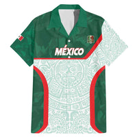 Custom Mexico Football Family Matching Mermaid Dress and Hawaiian Shirt Aztec Pattern - Wonder Print Shop