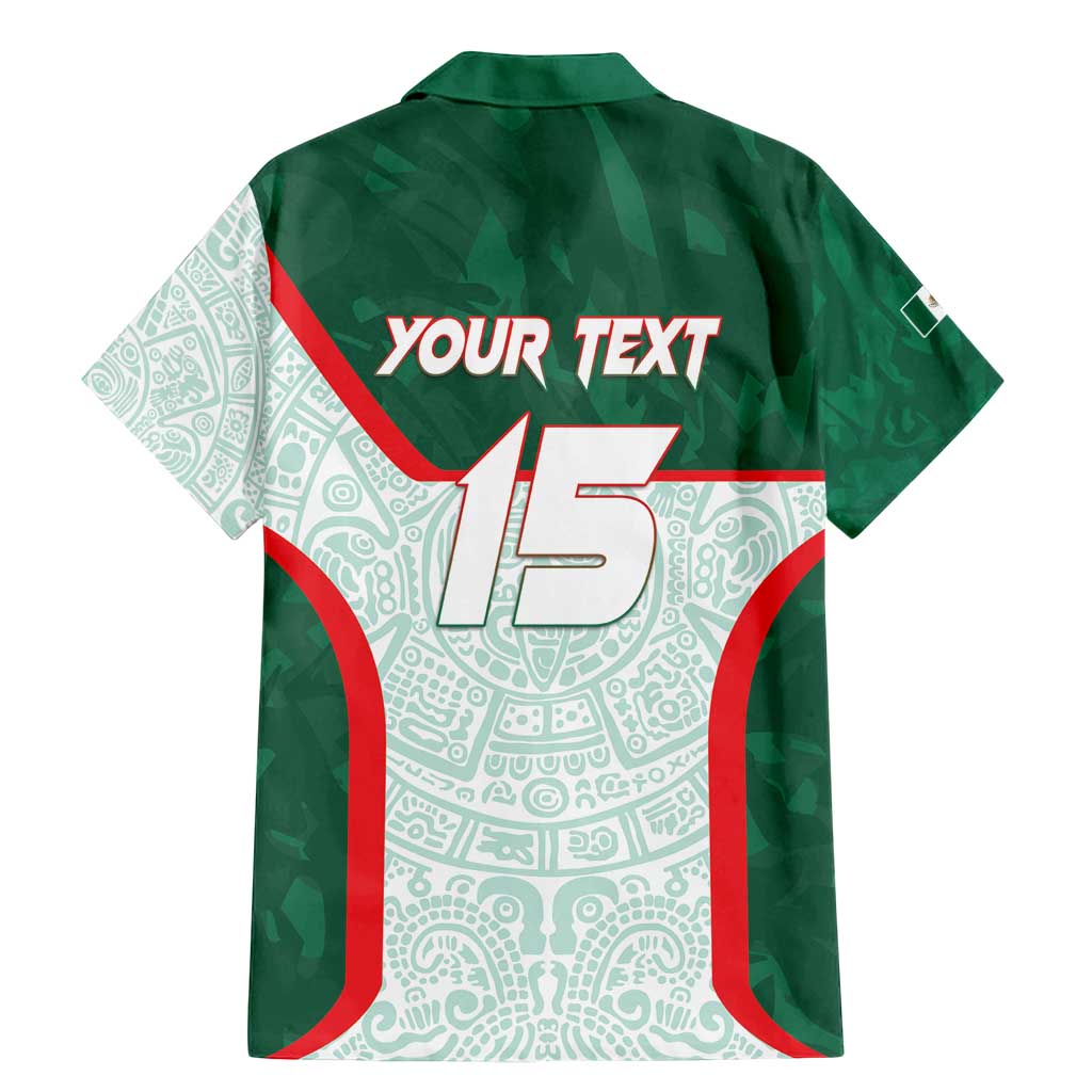 Custom Mexico Football Family Matching Mermaid Dress and Hawaiian Shirt Aztec Pattern - Wonder Print Shop