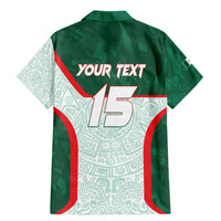 Custom Mexico Football Family Matching Mermaid Dress and Hawaiian Shirt Aztec Pattern - Wonder Print Shop
