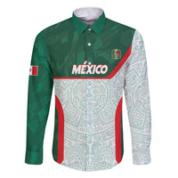 Custom Mexico Football Family Matching Off Shoulder Maxi Dress and Hawaiian Shirt Aztec Pattern - Wonder Print Shop