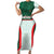 Custom Mexico Football Family Matching Short Sleeve Bodycon Dress and Hawaiian Shirt Aztec Pattern - Wonder Print Shop