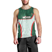 Custom Mexico Football Men Tank Top Aztec Pattern - Wonder Print Shop