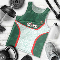 Custom Mexico Football Men Tank Top Aztec Pattern - Wonder Print Shop