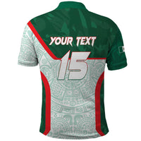 Custom Mexico Football Polo Shirt Aztec Pattern - Wonder Print Shop