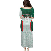 Custom Mexico Football Puletasi Aztec Pattern - Wonder Print Shop