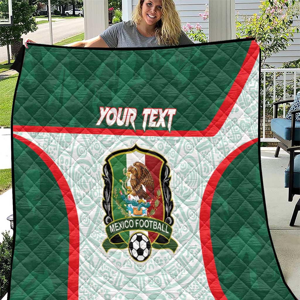 Custom Mexico Football Quilt Aztec Pattern - Wonder Print Shop