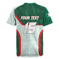 Custom Mexico Football Rugby Jersey Aztec Pattern - Wonder Print Shop