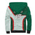 Custom Mexico Football Sherpa Hoodie Aztec Pattern - Wonder Print Shop