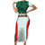 Custom Mexico Football Short Sleeve Bodycon Dress Aztec Pattern - Wonder Print Shop