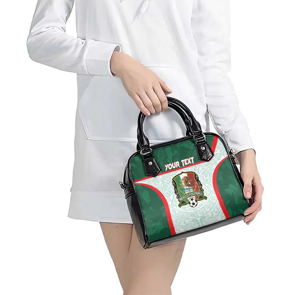 Custom Mexico Football Shoulder Handbag Aztec Pattern