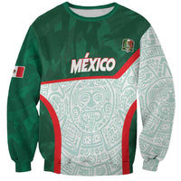 Custom Mexico Football Sweatshirt Aztec Pattern - Wonder Print Shop