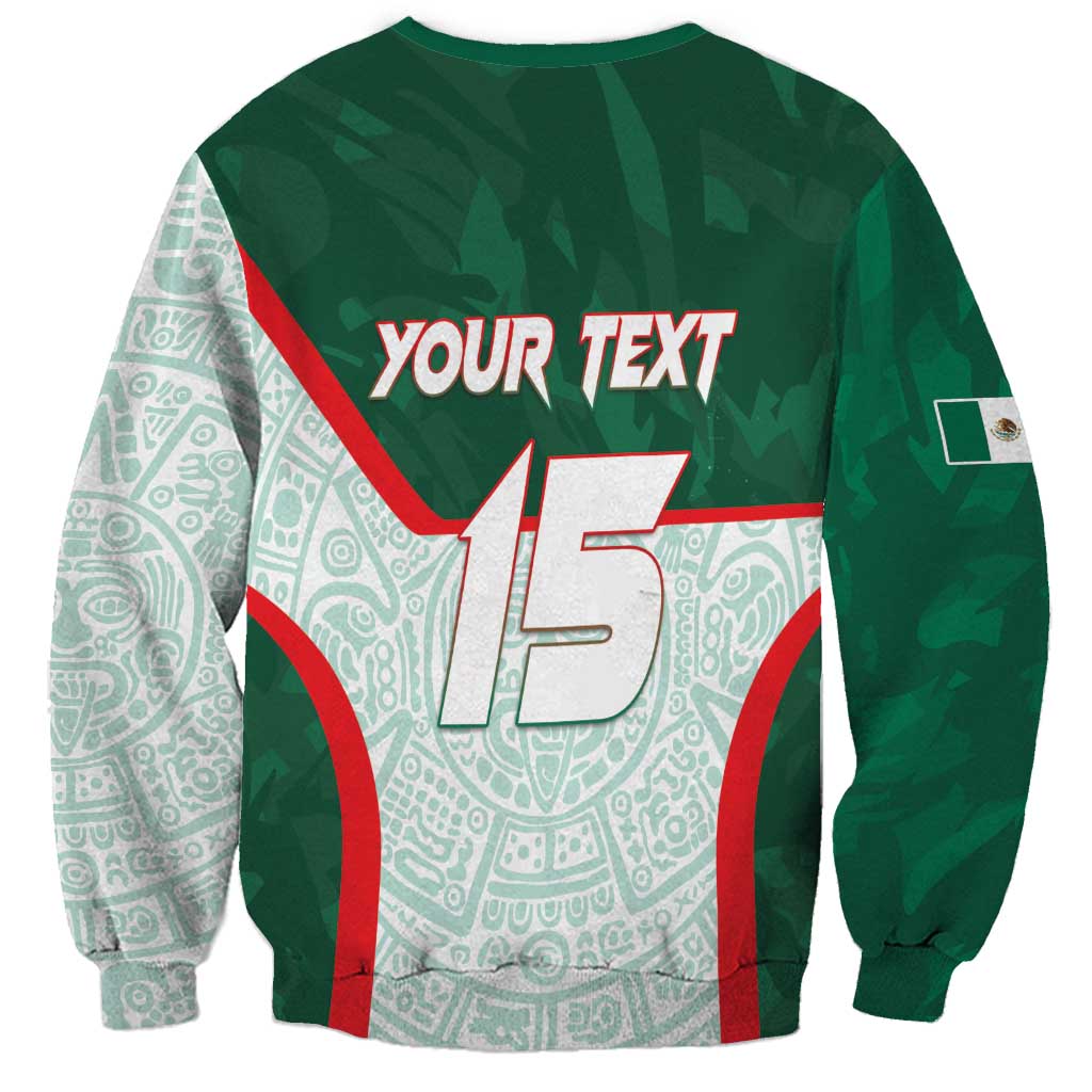 Custom Mexico Football Sweatshirt Aztec Pattern - Wonder Print Shop