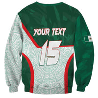 Custom Mexico Football Sweatshirt Aztec Pattern - Wonder Print Shop